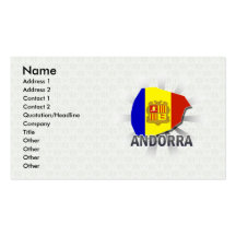 Mapa 2,0 da bandeira de Andorra Cartões De Visita