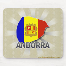 Mapa 2,0 da bandeira de Andorra Mousepad