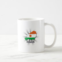 Mapa 2,0 da bandeira de Niger Caneca
