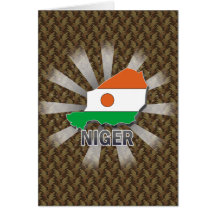 Mapa 2,0 da bandeira de Niger Cartao