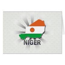 Mapa 2,0 da bandeira de Niger Cartões