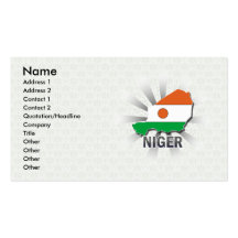 Mapa 2,0 da bandeira de Niger Cartoes De Visita