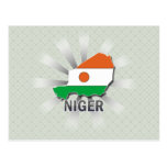 Mapa 2,0 da bandeira de Niger Cartoes Postais