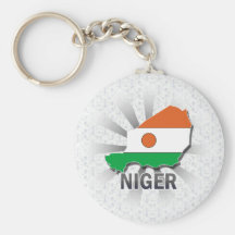 Mapa 2,0 da bandeira de Niger Chaveiros