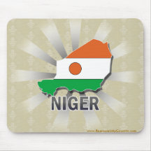 Mapa 2,0 da bandeira de Niger Mouse Pads