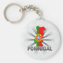 Mapa 2,0 da bandeira de Portugal Chaveiros
