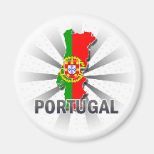 Mapa 2,0 da bandeira de Portugal Ima De Geladeira