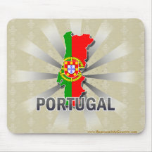 Mapa 2,0 da bandeira de Portugal Mousepads