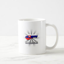 Mapa 2,0 da bandeira de Slovakia Canecas