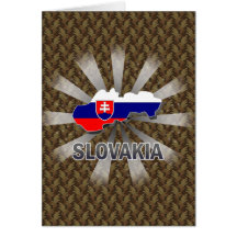 Mapa 2,0 da bandeira de Slovakia Cartão