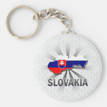 Mapa 2,0 da bandeira de Slovakia Chaveiros