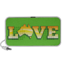 Mapa australiano do coração do amor de Austrália d Caixinhas De Som Para Mp3