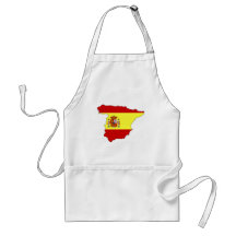 Mapa da bandeira da espanha avental