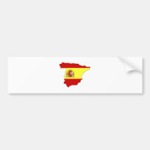 Mapa da bandeira da espanha sem redução adesivos