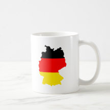 Mapa da bandeira de Alemanha Caneca