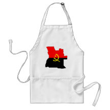 Mapa da bandeira de Angola Avental