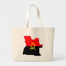 Mapa da bandeira de Angola Bolsas De Lona