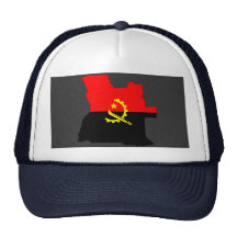 Mapa da bandeira de Angola Bones