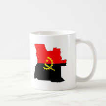 Mapa da bandeira de Angola Canecas
