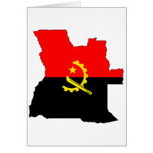 Mapa da bandeira de Angola Cartão
