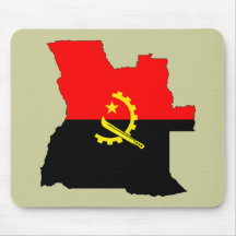 Mapa da bandeira de Angola Mouse Pad