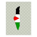 Mapa da bandeira de Palestina sem redução Cartão Postal