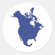 Mapa de America do Norte Adesivo