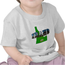 Mapa de Idaho, selo e texto da imagem Camiseta