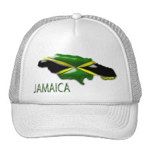 Mapa do chapéu do camionista de Jamaica Bonés