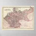 Mapa do império alemão impressão
