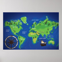 Mapa do mundo poster