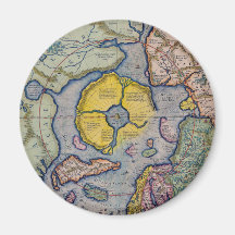 Mapa do século XVI do Pólo Norte de Mercator Imas