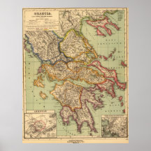 Mapa do vintage de Piscina (1903) Pôsteres