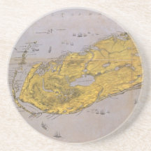 Mapa pictórico do vintage de Florida (1861) Porta Copos