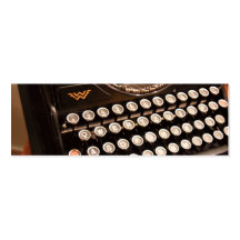 Máquina de escrever do vintage cartões de visita