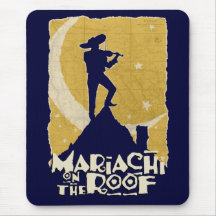 Mariachi no telhado mousepad