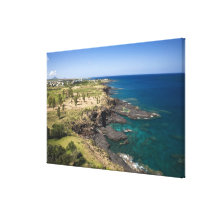 Maurícia, Maurícia ocidental, Belle Vue, oceano Impressão De Canvas Esticada