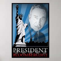 mayor bloomberg para o presidente poster