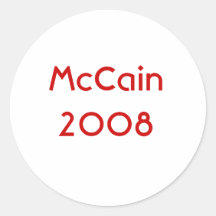 McCain 2008 Adesivos Redondos