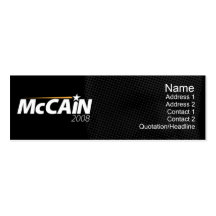 McCain - magro Modelos Cartao De Visita
