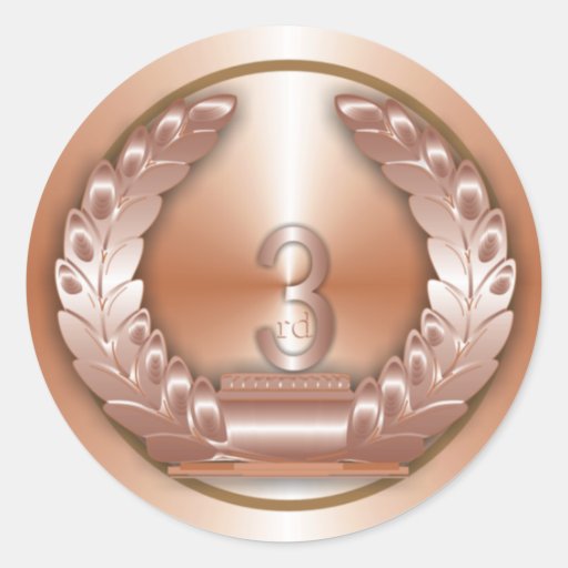 Medalha de bronze adesivos