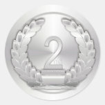 Medalhista de prata adesivo