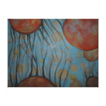 Medusas de fogo impressão de canvas esticada