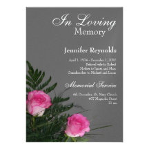 Memorial/anúncio Convite Personalizado