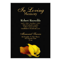 Memorial/anúncio Convites Personalizados