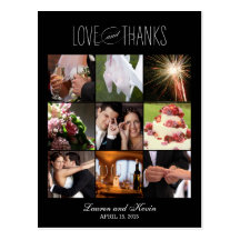 Memórias doces que Wedding cartões de agradeciment Cartão Postal
