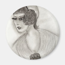 Menina 4 de Deco Imã De Refrigerador