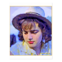 "Menina alemão no Rhine " Cartoes Postais