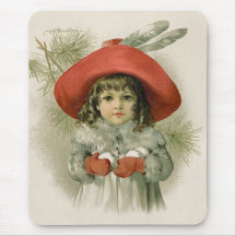 Menina com Snowballs Mousepad