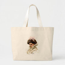 Menina de Harrison Fisher com um arco cor-de-rosa Bolsa Para Compras